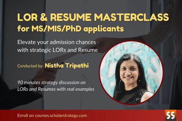 LOR & Resume Masterclass for MS/MIS/PhD Applications cover