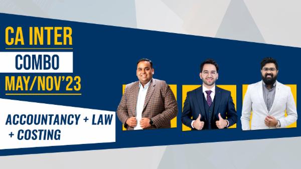 CA Inter Accounting + Costing + Law (S.S) cover