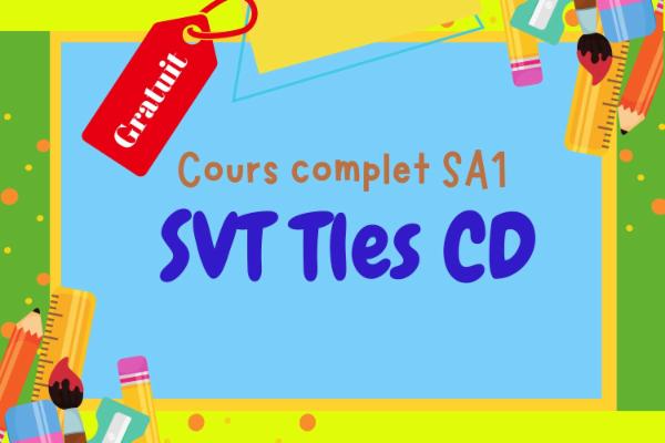 Cours complet SVT | SA1 | Tles CD | Demo cover