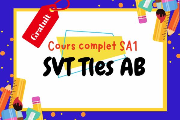 Cours complet SVT | SA1 | Tles AB | Demo cover