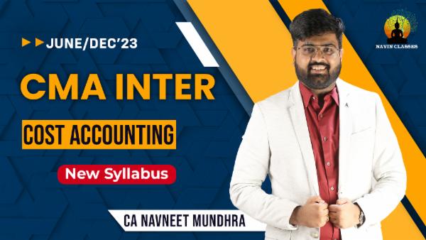 CMA Inter Cost Accounting | New Syllabus cover