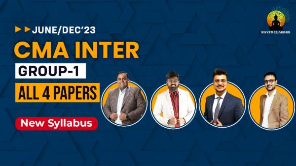 CMA Inter Group 1 All 4 Papers | New Syllabus cover