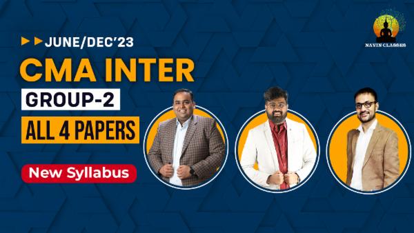 CMA Inter Group 2 All 4 papers | New Syllabus cover