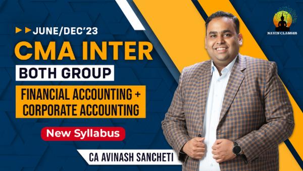 CMA Inter Financial Accounting + Corporate Accounting | New Syllabus cover