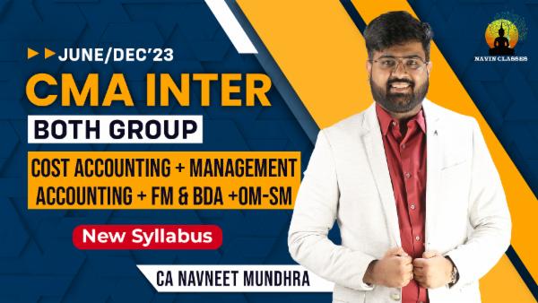 CMA Inter Costing + Management Accounting + FM & BDA +OM-SM | New Syllabus cover