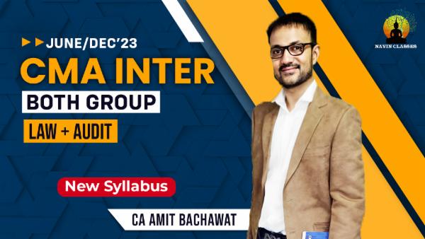 CMA Inter Law + Audit | New Syllabus cover