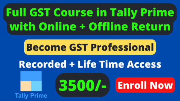 Complete GST Course with Tally Prime & Return cover