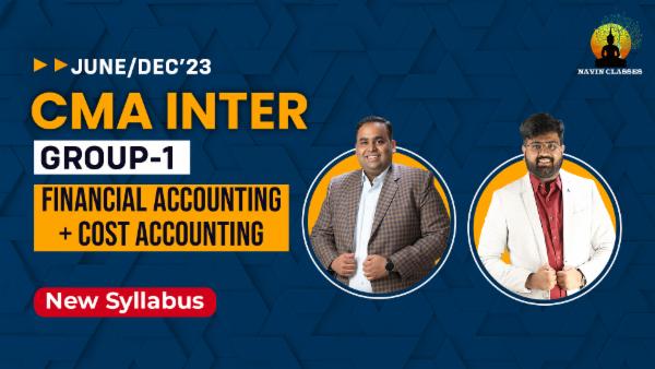 CMA Inter Group 1 Accounting + Costing | New Syllabus cover