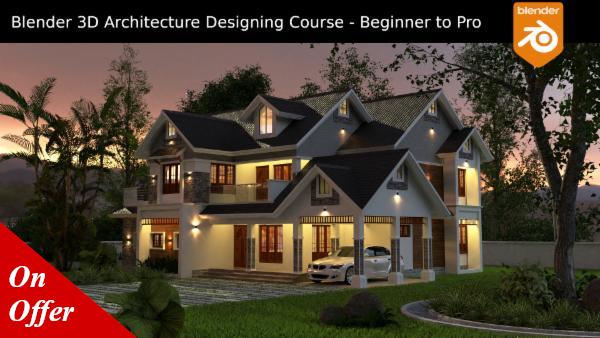 Blender 3D Architecture Designing Course - Beginner to Pro cover