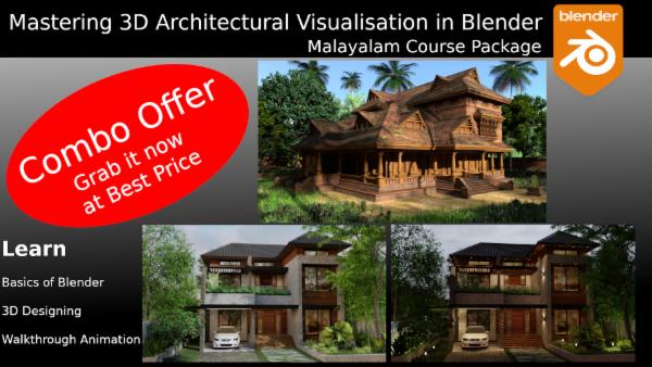 Mastering Architectural Designing and Walkthrough Animation in Blender - Malayalam cover