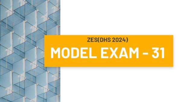 ZES(DHS 2024) - MODEL EXAM - 31 cover