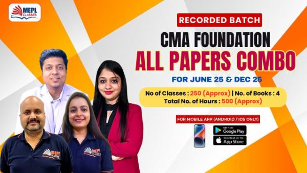 CMA FOUNDATION - RECORDED BATCH - ALL PAPERS (COMBO) - FOR MOBILE APP (ANDROID / IOS ONLY) cover