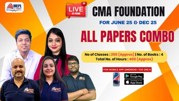 CMA FOUNDATION ALL PAPERS - LIVE AT HOME BATCH - ALL PAPERS (COMBO) - FOR MOBILE APP (ANDROID / IOS ONLY) cover