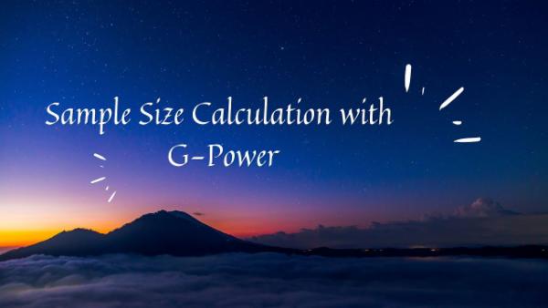 Sample Size Calculation with G Power cover