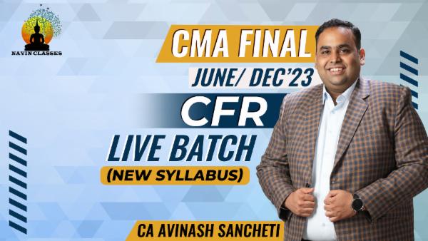 CMA Final CFR | New Syllabus cover