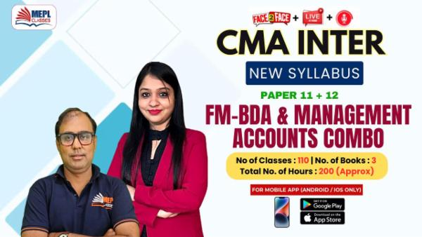 CMA INTER (NEW) - GROUP 2 - PAPER 11 + 12 - FINANCIAL MANAGEMENT AND BUSINESS DATA ANALYTICS & MANAGEMENT ACCOUNTING COMBO - FOR MOBILE APP (ANDROID / IOS ONLY) cover