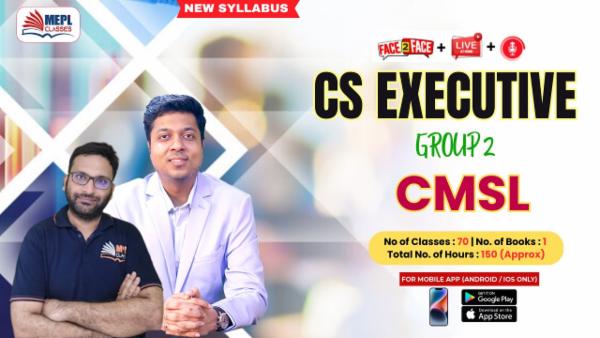 CS EXECUTIVE (NEW) - GROUP 2 - CMSL - LIVE AT HOME + FACE TO FACE + RECORDED BATCH - FOR MOBILE APP (ANDROID ONLY) cover
