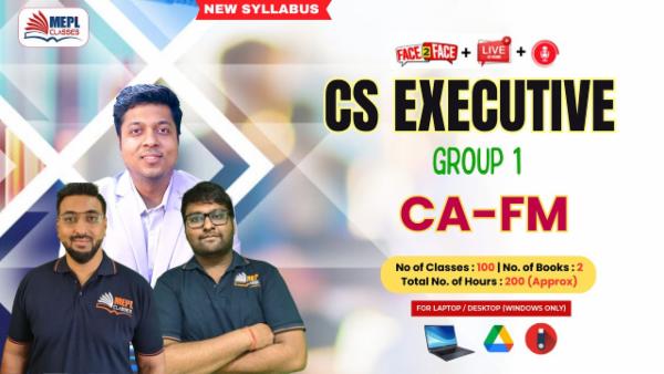 CS EXECUTIVE GROUP 1 (NEW) - CORPORATE ACCOUNTS & FINANCIAL MANAGEMENT - LIVE AT HOME + FACE TO FACE + RECORDED BATCH - FOR LAPTOP/DESKTOP (WINDOWS ONLY) cover