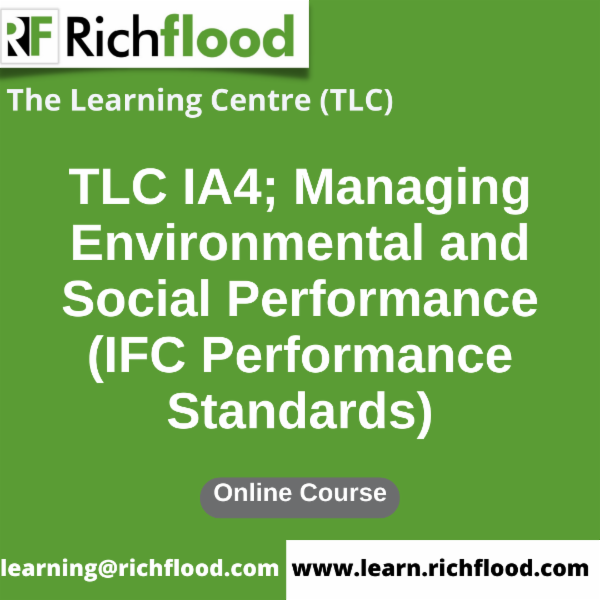 IFC Performance Standards; Environmental and Social Sustainability - TLC IA4 cover