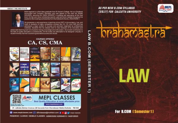 B.COM - SEMESTER 1 - LAW STUDY MAT cover