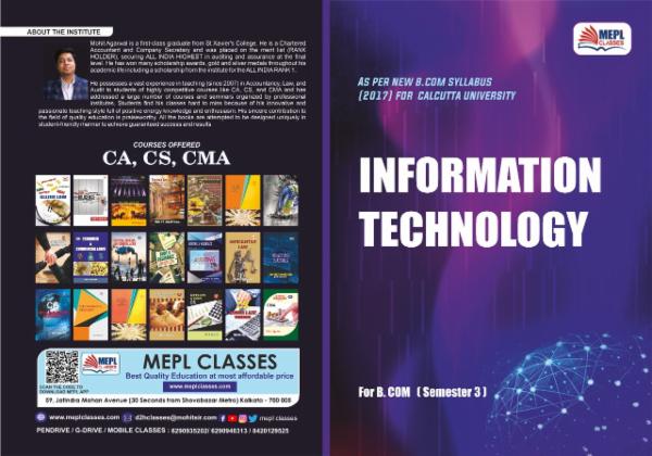 B.COM - SEMESTER 3 -INFORMATION TECHNOLOGY & ITS APPLICATION STUDY MAT cover