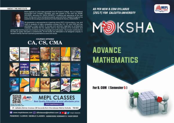 B.COM - SEMESTER 5 ADVANCED BUSINESS MATHEMATICS STUDY MAT cover