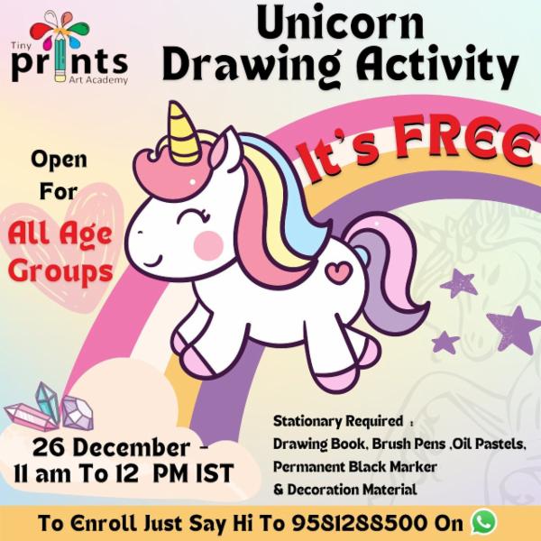 Free Unicorn Drawing Activity cover
