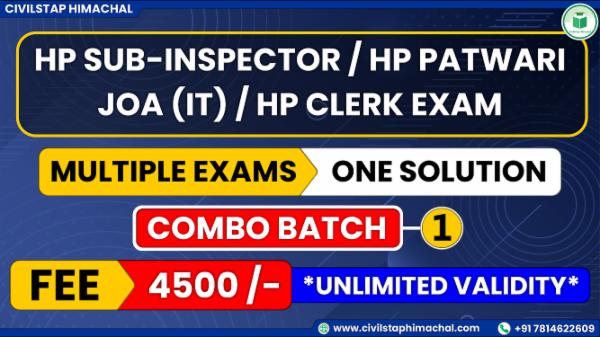 Combo Batch for HP Govt. Exams cover