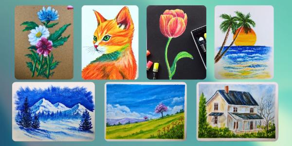 Oil Pastel Challenge - A Mini Course cover