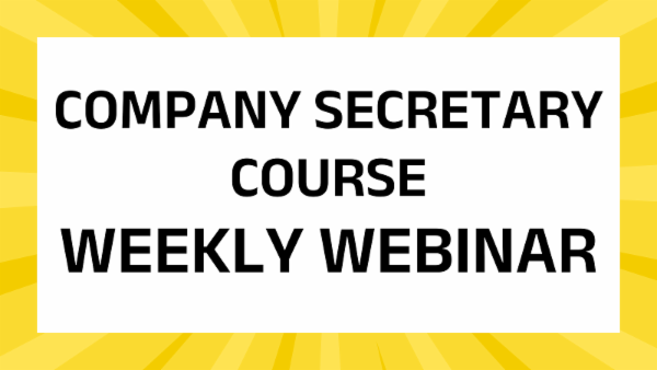 Company Secretary Course - Weekly webinar cover