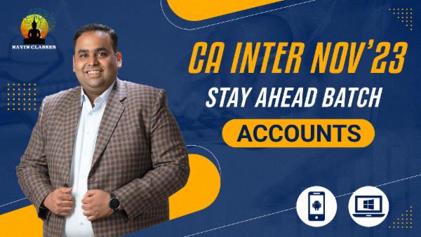 CA Inter Stay Ahead Nov'23- Accounting cover