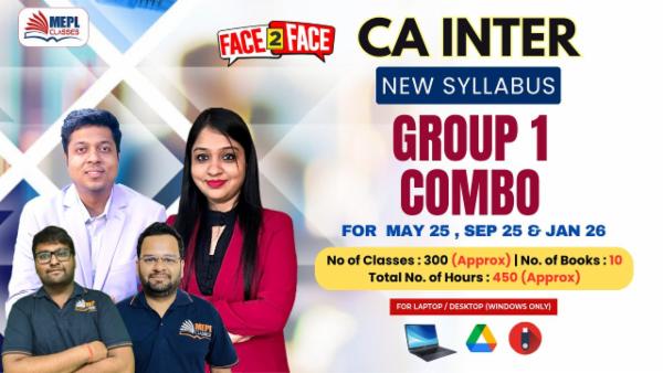 CA INTER (NEW) - GROUP 1 COMBO - FACE TO FACE BATCH - FOR LAPTOP/DESKTOP (WINDOWS ONLY) cover