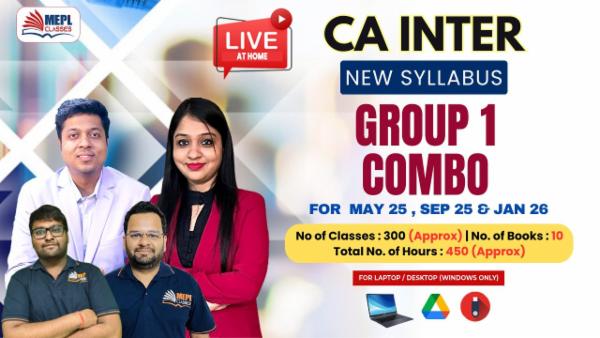CA INTER (NEW) - GROUP 1 COMBO - LIVE AT HOME BATCH - FOR LAPTOP/DESKTOP (WINDOWS ONLY) cover