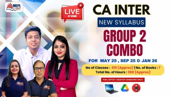 CA INTER (NEW) - GROUP 2 COMBO - LIVE AT HOME BATCH - FOR LAPTOP/DESKTOP (WINDOWS ONLY) cover