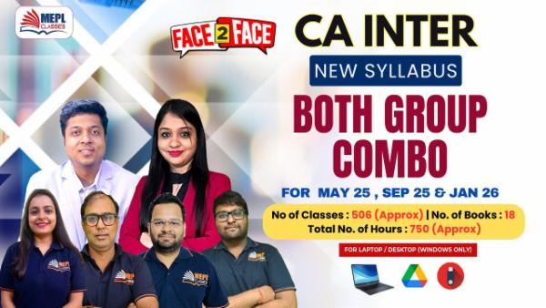 CA INTER (NEW) - ALL 6 PAPERS COMBO - FACE TO FACE BATCH - FOR LAPTOP/DESKTOP (WINDOWS ONLY) cover