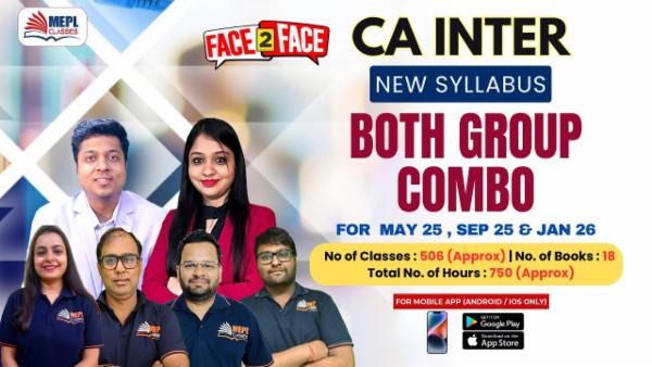 CA INTER (NEW) - ALL 6 PAPERS COMBO - FACE TO FACE BATCH - FOR MOBILE APP (ANDROID / IOS ONLY) cover