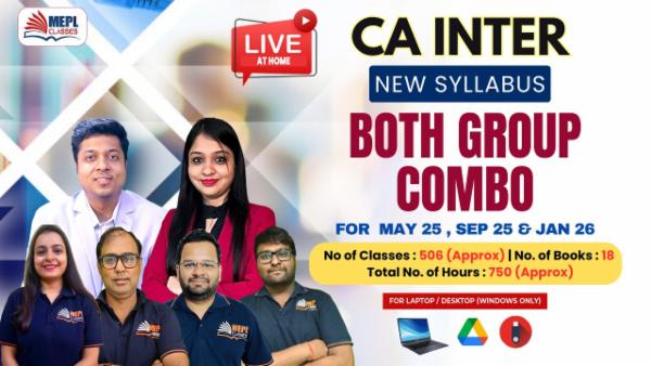 CA INTER (NEW) - ALL 6 PAPERS COMBO - LIVE AT HOME BATCH - FOR LAPTOP/DESKTOP (WINDOWS ONLY) cover