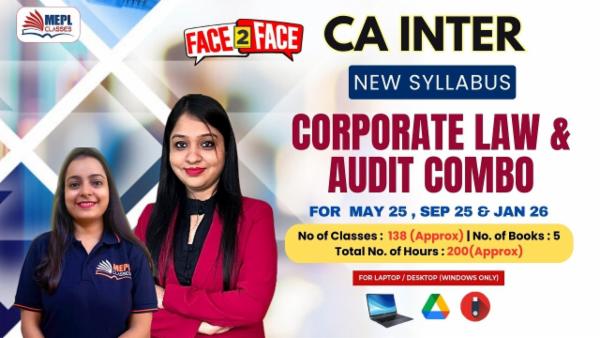CA INTER (NEW) - CORPORATE LAW & AUDIT COMBO - FACE TO FACE BATCH - FOR LAPTOP/DESKTOP (WINDOWS ONLY) cover