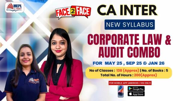 CA INTER (NEW) - CORPORATE LAW & AUDIT COMBO - FACE TO FACE BATCH - FOR MOBILE APP (ANDROID / IOS ONLY) cover