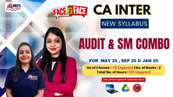 CA INTER (NEW) - AUDIT & SM COMBO - FACE TO FACE BATCH - FOR LAPTOP/ DESKTOP (WINDOWS ONLY) cover