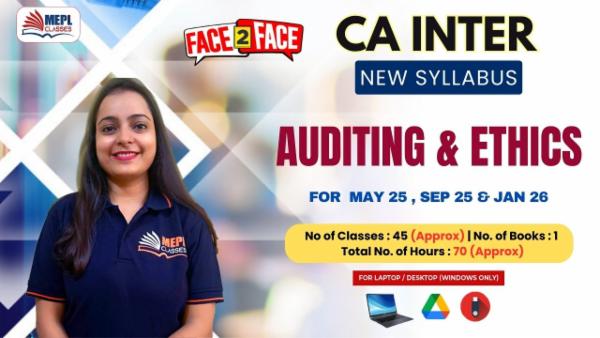 CA INTER (NEW) - AUDIT - FACE TO FACE BATCH - FOR LAPTOP/DESKTOP (WINDOWS ONLY) cover