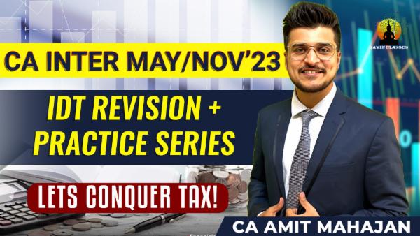 IDT Revision + Practice Series | CA Inter May'23/Nov'23 cover