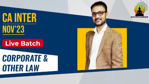 CA Inter Law Live Batch- Nov'23 cover