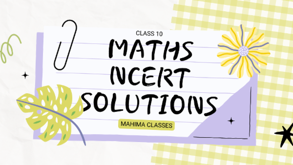 Maths Class 10 NCERT Solutions cover