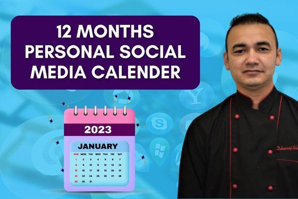 Personal Social Media Calender - Full Year cover