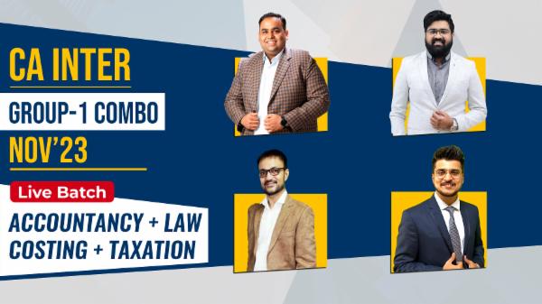 CA Inter Group 1 All 4 papers | Live Batch Nov'23 (A.B) cover