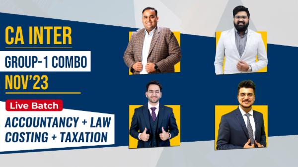 CA Inter Group 1 All 4 papers | Live Batch Nov'23 (S.S) cover