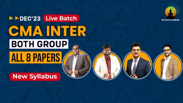 CMA Inter All 8 papers Live Batch | New Syllabus cover