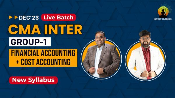 CMA Inter Group 1 Accounting + Costing Live Batch | New Syllabus cover