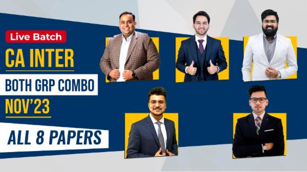 CA Inter All 8 Papers | Live Batch Nov'23 (S.S) cover